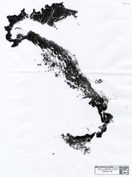 TAVOLA IV - analisi clinometrica effettuata sul territorio con la rappresentazione di tutte le maglie del reticolo caratterizzate da una pendenza supe
