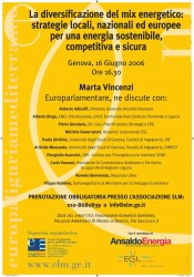 programma dibattito La diversificazione del mix energetico: strategie locali, nazionali ed europee per unâ€™energia sostenibile, competitiva e sicura